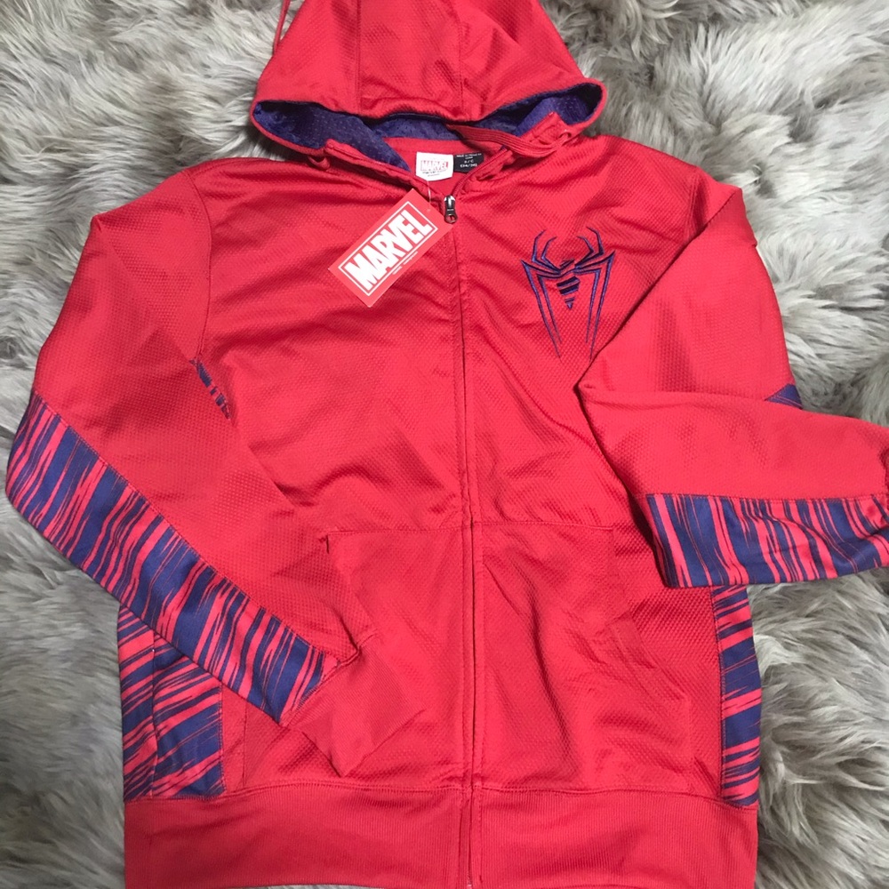 Marvel NWT Spider-Man Zip Up Hoodie, SZ S